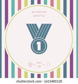 Medal Icon symbol. Graphic elements for your design