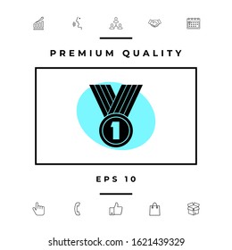 Medal Icon symbol. Graphic elements for your design