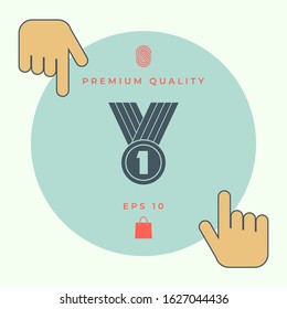 Medal Icon symbol. Graphic elements for your design