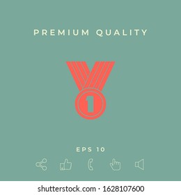 Medal Icon symbol. Graphic elements for your design