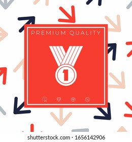 Símbolo de icono de medalla. Elementos gráficos para el diseño
