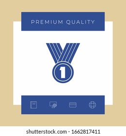 Medal Icon symbol. Graphic elements for your design