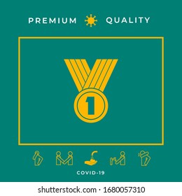 Medal Icon symbol. Graphic elements for your design