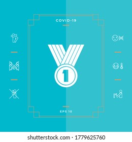 Medal Icon symbol. Graphic elements for your design