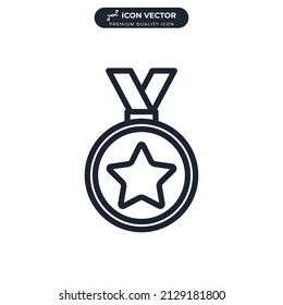 medal icon symbol template for graphic and web design collection logo vector illustration