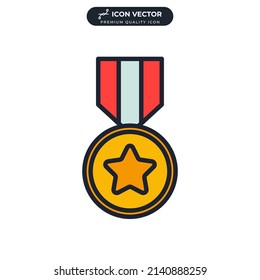 medal icon symbol template for graphic and web design collection logo vector illustration