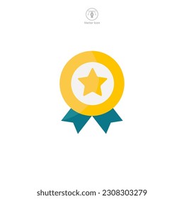 Medal icon symbol template for graphic and web design collection logo vector illustration