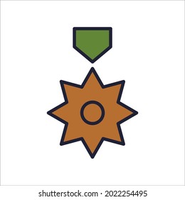 medal icon symbol vector elements for infographic web