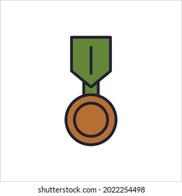 medal icon symbol vector elements for infographic web