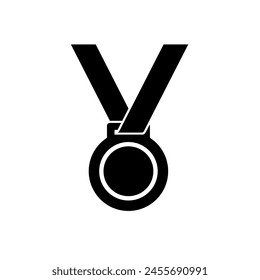 Medal icon. Symbol of victory, anniversary, award or sport. A special badge for achievements.