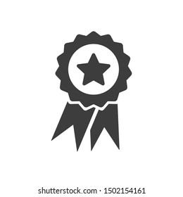 medal icon template color editable. medal  symbol vector sign isolated on white background.