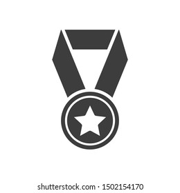 medal icon template color editable. medal  symbol vector sign isolated on white background.