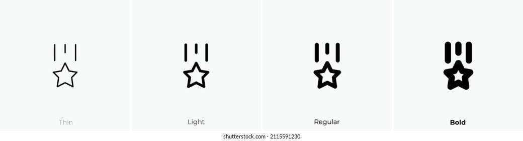 medal icon. Thin, Light Regular And Bold style design isolated on white background