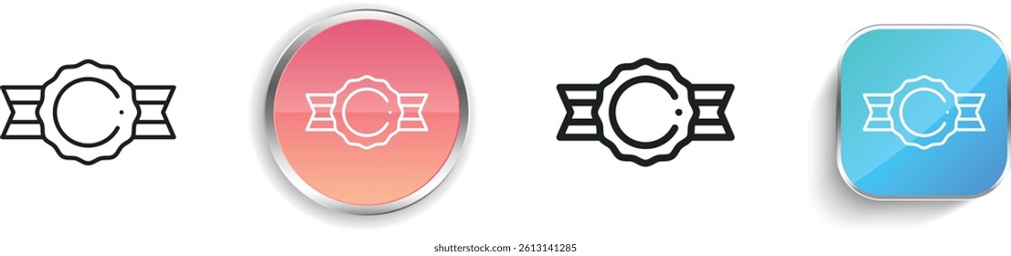 medal icon. Thin Linear, Regular and Button Style Design Isolated On White Background