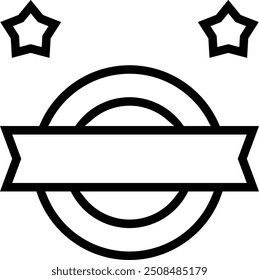 ícone medalha. Design de estilo linear fino isolado em fundo branco