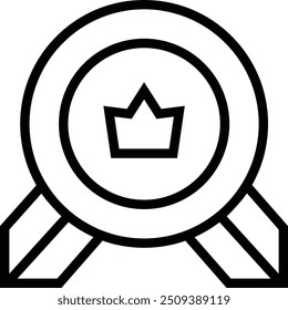 medal icon. Thin linear style design isolated on white background