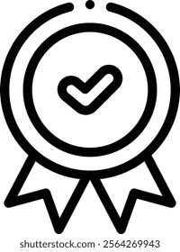 medal icon. Thin Linear Style Design Isolated On White Background