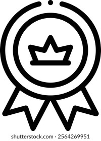 medal icon. Thin Linear Style Design Isolated On White Background