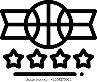 medal icon. Thin Linear Style Design Isolated On White Background