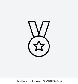 Medal icon in tree different line stroke sizes.