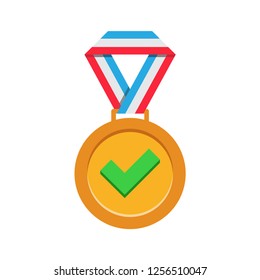 medal icon in trendy flat design, award vector icon 