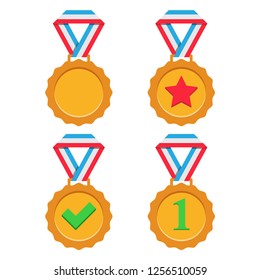 medal icon in trendy flat design, award vector icon 