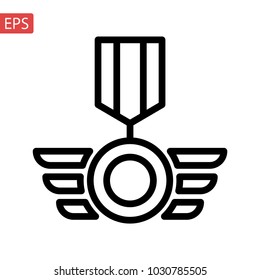 Medal Icon in trendy flat style isolated on grey background. Medal symbol for your web site design, logo, app