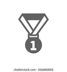 Medal icon in trendy flat style isolated on white background. Symbol for your web site design, logo, app, UI. Vector illustration, EPS