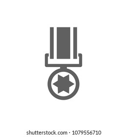 Medal icon in trendy flat style isolated on white background. Symbol for your web site design, logo, app, UI. Vector illustration, EPS