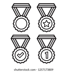 medal icon in trendy flat style, award vector icon 