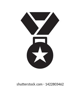 Medal icon in trendy flat style design. Vector graphic illustration. Suitable for website design, logo, app, and ui. EPS 10.