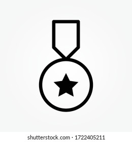 Medal Icon in trendy flat style isolated on white background. Medal symbol for your web site design, logo, app, UI. Vector illustration, EPS10.