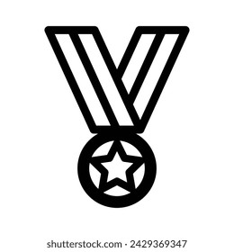 Medal Icon in trendy flat style isolated on white background. Medal symbol for your web site design, logo, app, UI. Vector illustration, EPS10.