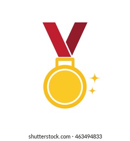Medal Icon in trendy flat style isolated on white background. Medal symbol for web site design, logo, app, UI. Vector illustration, EPS10
