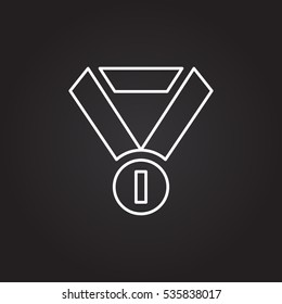 Medal Icon in trendy flat style isolated on grey background. Medal symbol for your web site design, logo, app, UI. Vector illustration,

