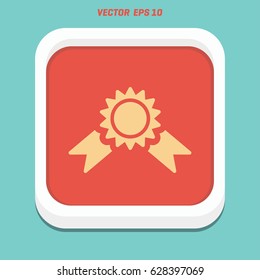 Medal Icon in trendy flat style isolated 