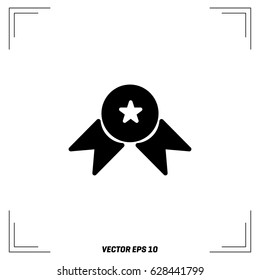 Medal Icon in trendy flat style isolated 