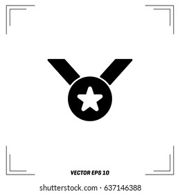 Medal Icon in trendy flat style isolated 