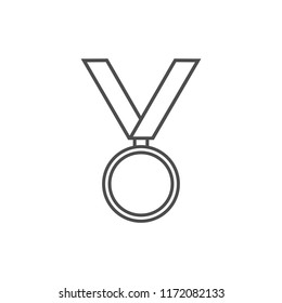 Medal icon. Trophy symbol. Vector illustration, flat design.