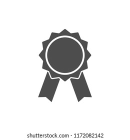 Medal icon. Trophy symbol. Vector illustration, flat design.
