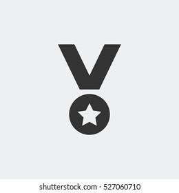 Medal icon vector