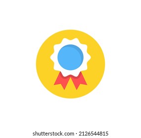 Icono de la medalla. Icono del vector. Premio. Diseño plano