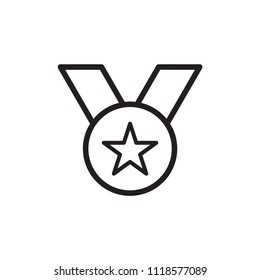 Medal icon vector. Award icon symbol illustration