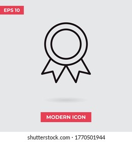 Vector de icono de medalla. Signo de insignia