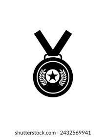 medal icon, vector best flat icon.