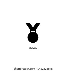 medal icon vector black design