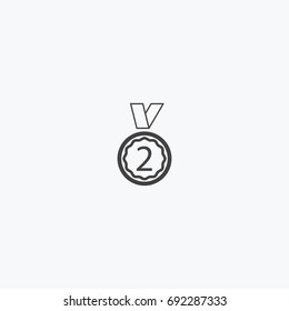Medal icon vector, can be used for web and mobile design