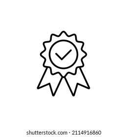 medal icon vector, certificate sign