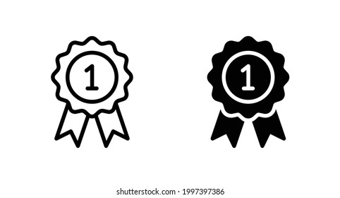 Medal icon vector for computer, web and mobile app 