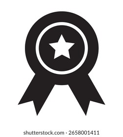 Medal icon vector for computer, web and mobile app. Badge icon in vector. Logotype. Trophy and prize symbol icon on white background vector illustration.